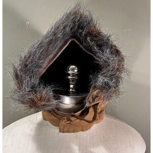 Vtg Carhartt Hood 968QH Tan Faux Fur Quilt Snap Duck Canvas Made USA Workwear